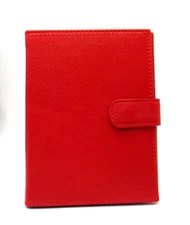 Photo Booklet Album Brag Book Leather Cover holds 20 4x6" Photos RED
