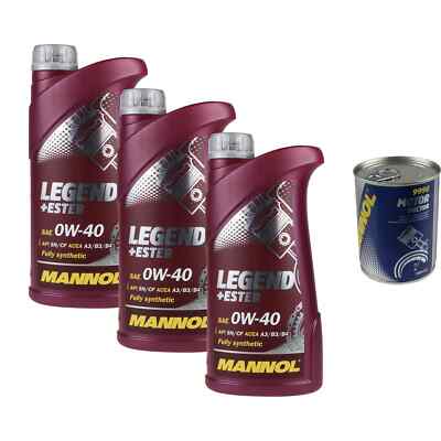 3L Motoröl MANNOL Legend+Ester 0W-40 1x MANNOL Motor Doctor ADDITIV