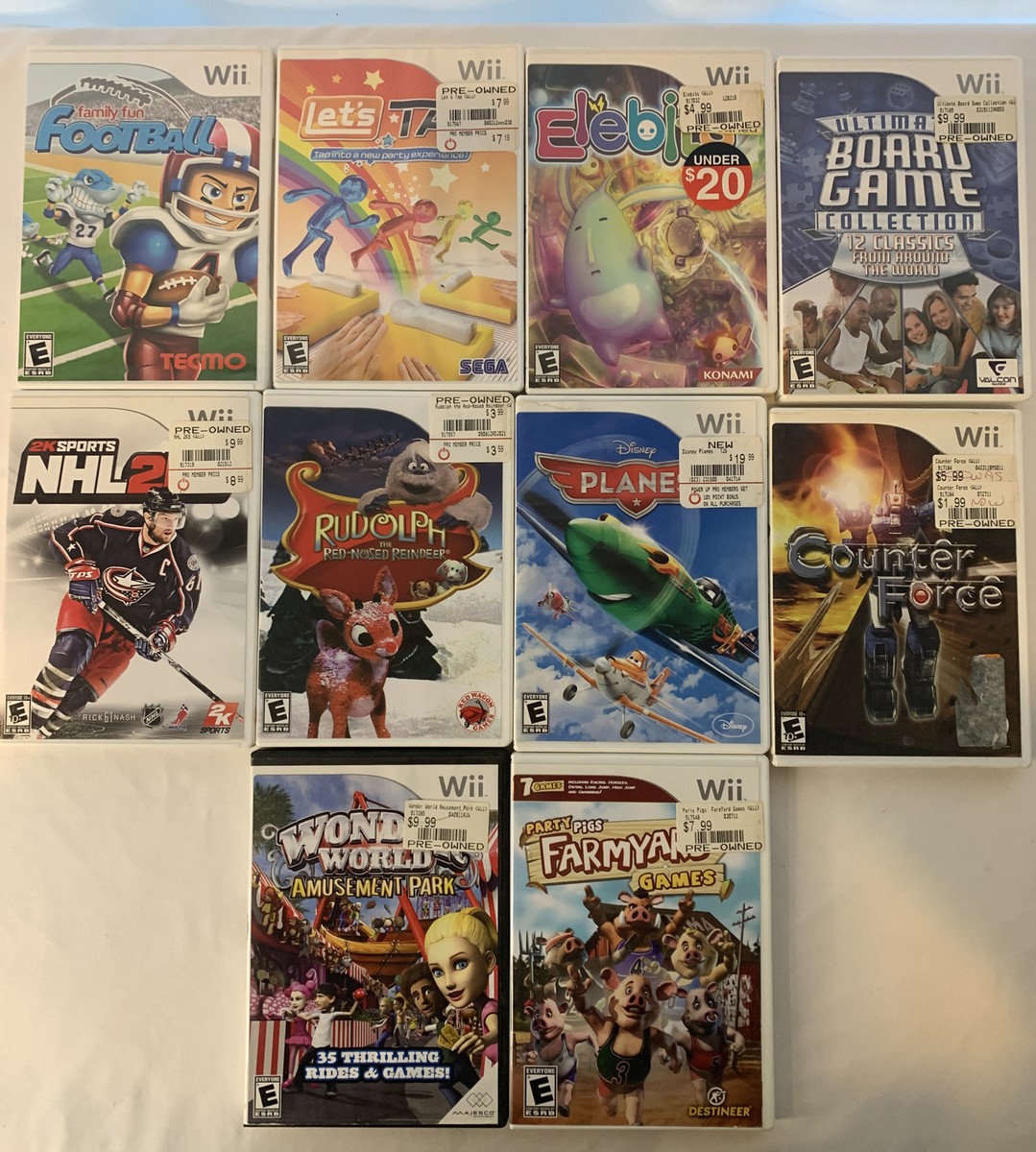 Wii  まとめ売り Lot of 10 Nintendo Wii Games ~ E-Everyone ~ Tested ~ Very Good