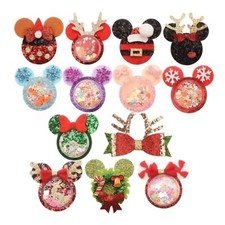 100Pcs Christmas Hair Accessories for Girls Kids Xmas Hair Clip Bow DIY Hairband