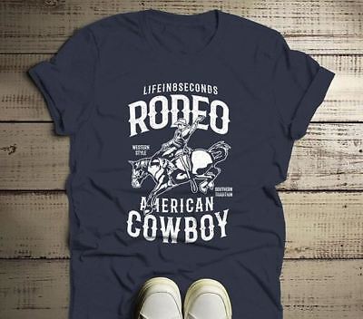 Cowboy T Shirt Rodeo Men's Rodeo T Shirt American Cowboy Shirts