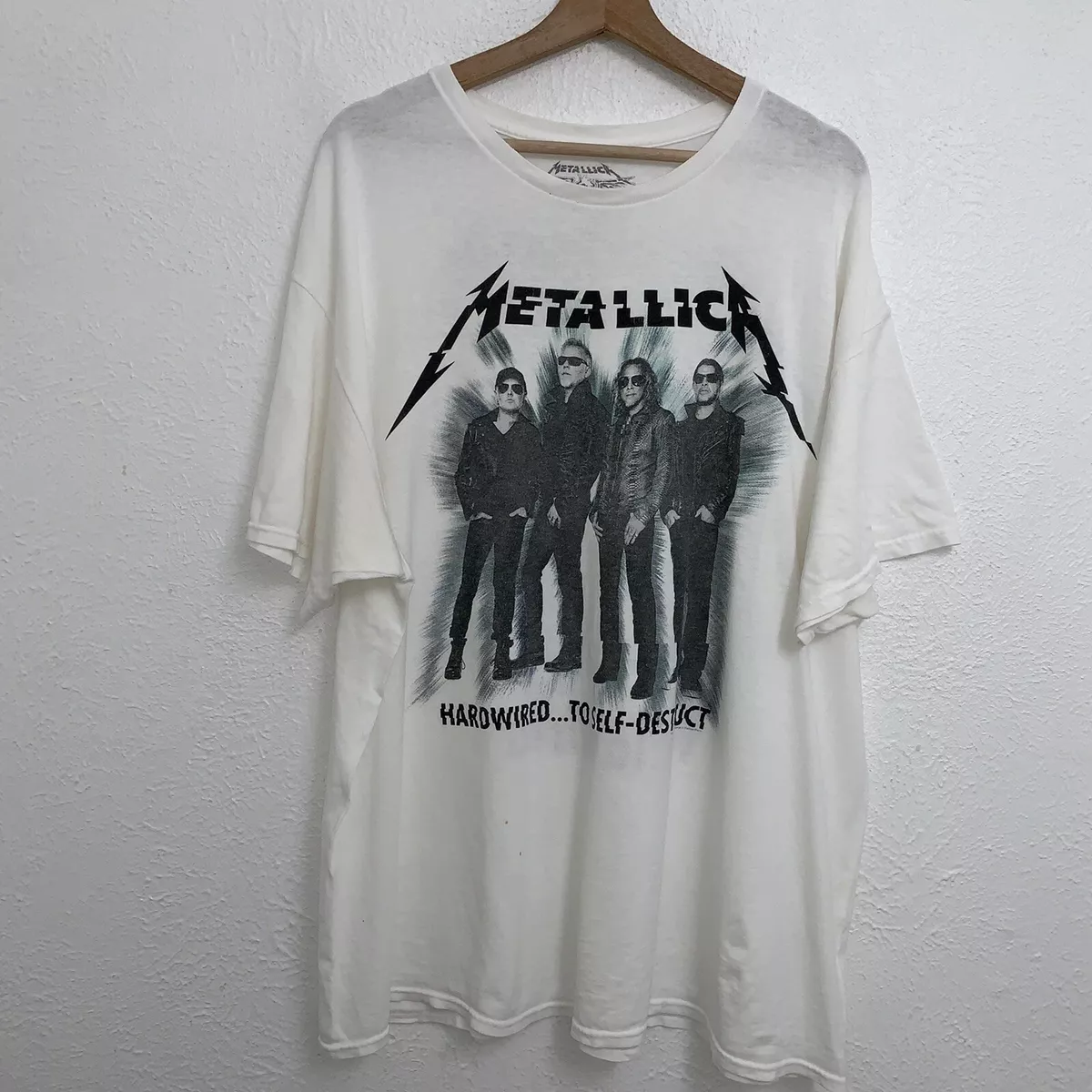 Distressed metallica t shirt cheap