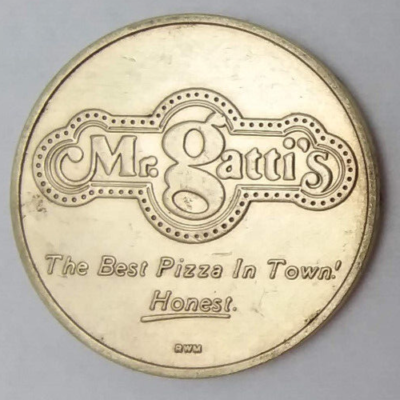 Mr. Gatti's The Best Pizza In Town Arcade Game Token 24mm | eBay