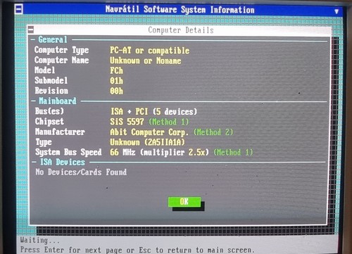 ABIT PD5N - 512K 1.31 + Pentium MMX 166 MHz + 32MB Ram + cables - Picture 11 of 12