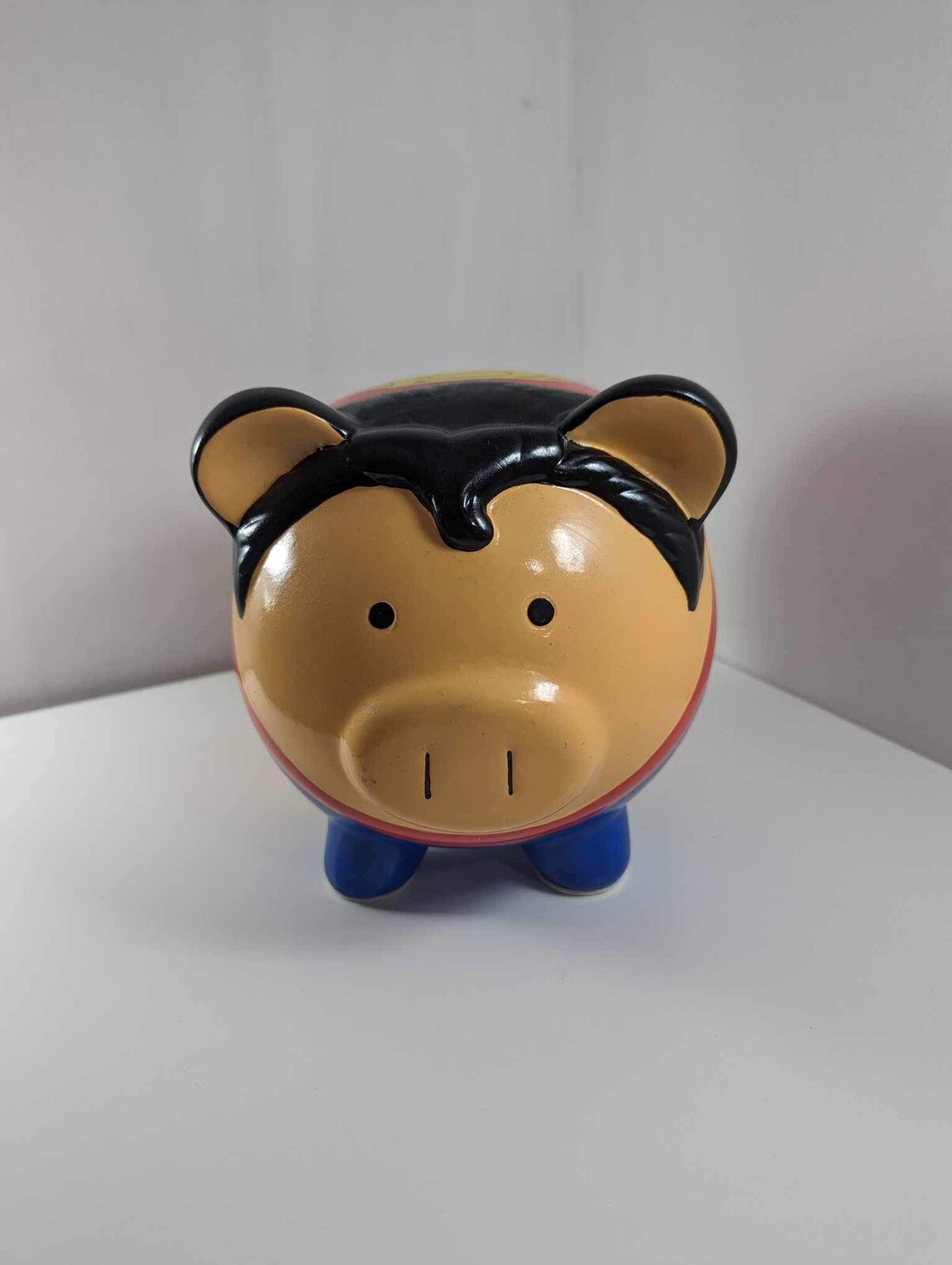 SUPERMAN Piggy Bank DC Comics Starpoint Ceramic Super Hero Teach Kids