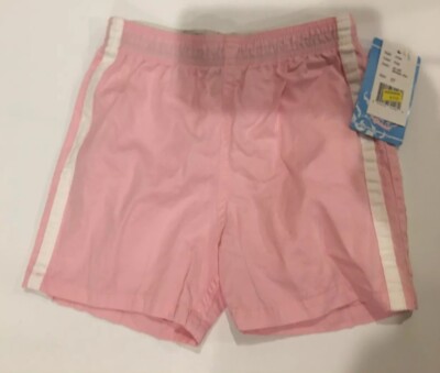 GRL 98 Pink Elastic Waist Pink With White Stripe Shorts  Sz 2T (Marked On Tag)