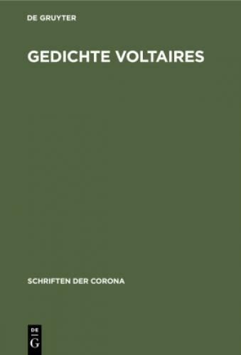 Thumbnail - Gedichte Voltaires Schriften Der Corona X 6758