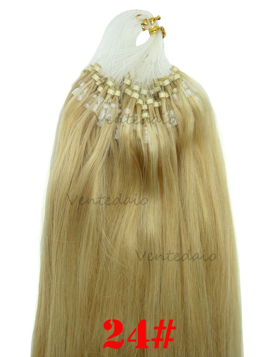 Extensions De Cheveux Easy Loop Naturels Remy 53 Cm - 50, 100 Ou 150 Boucles, Pose à Froid, Marque YKK
