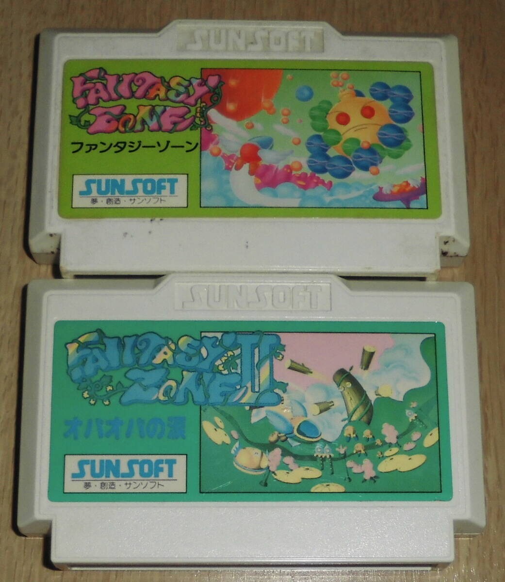Fantasy Zone 1 & 2 Set Nintendo NES Famicom FC Game Software Fantasy Zone 1 & 2 Set Nintendo NES Famicom FC Game Software