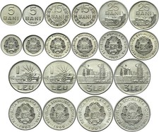 Rum&auml;nien - KONVOLUT - 10 M&uuml;nzen - 5, 15, 25 Bani + 1 Leu + 3 Lei 1960-1966 - LOT