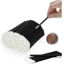 100PCS Lip Applicators Disposable Lips Wands Lip Brush Applicator Lipstick Br...
