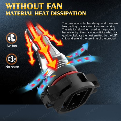 For GMC Acadia 2007 2008 2009 2010 2011 2012 6X LED Headlight Fog Light Bulb V2T - Picture 14 of 16