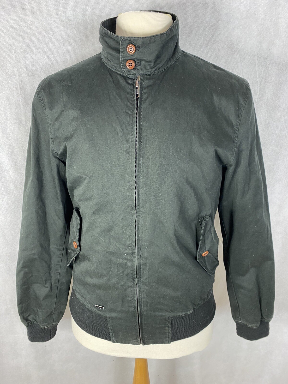 River Island Bomber Jacket Medium Black Coat Mens Med… Gem