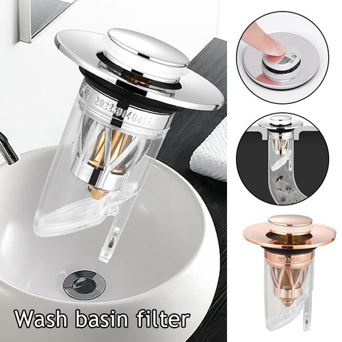 Universal Bathroom Sink Plug Stopper Wash Basin Core Bounce Pop Up Drain Filt - Bild 10 von 18