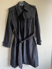 Pre-owned Women  s Norma Kamali Black Lightweight Trench Coat Size M