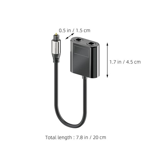 Optischer Kabel-Splitter, 1-in-2-Ausgang, optischer Audio-Splitter, - Bild 7 von 12