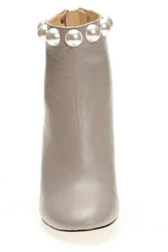 Katy Perry The Opearl Nappa Fashion Block-Heel Booties Gray Size 5.5 545180 - Picture 3 of 5