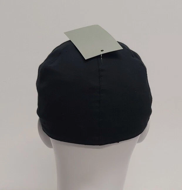 Sombrero Baseball Visera 100% Lino Made IN Italy Negro Cerrado Detrás - Imagen 4 de 4