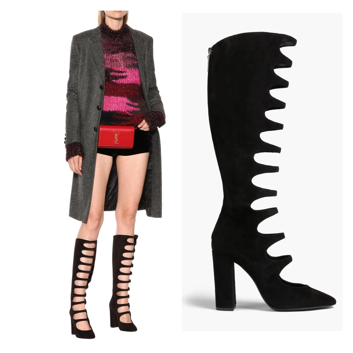 Yves saint top laurent suede boots