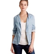 Pilcro and the Letterpress Size XS Newsy Chambray Jacket Two-Toned Blazer