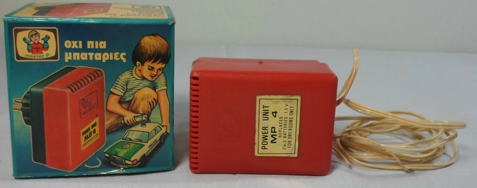 MISTER P MP4 GRIEGO DE COLECCIÓN AÑOS 80 TRANSFORMADOR R/C SLOT CARS ENCHUFES EUROPEOS CAJA LITOGRÁFICA Foto 2 de 4
