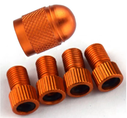 Valve Adaptor Aluminum Alloy Convert Presta to Schrader & Tyre Valve Dust Cap - Picture 23 of 35
