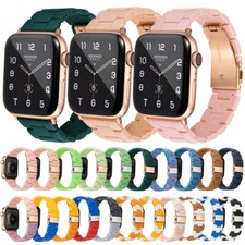 Resin Wrist Watch Band iWatch Strap Bracelet For Apple Watch Series SE 9 8 7 6-1