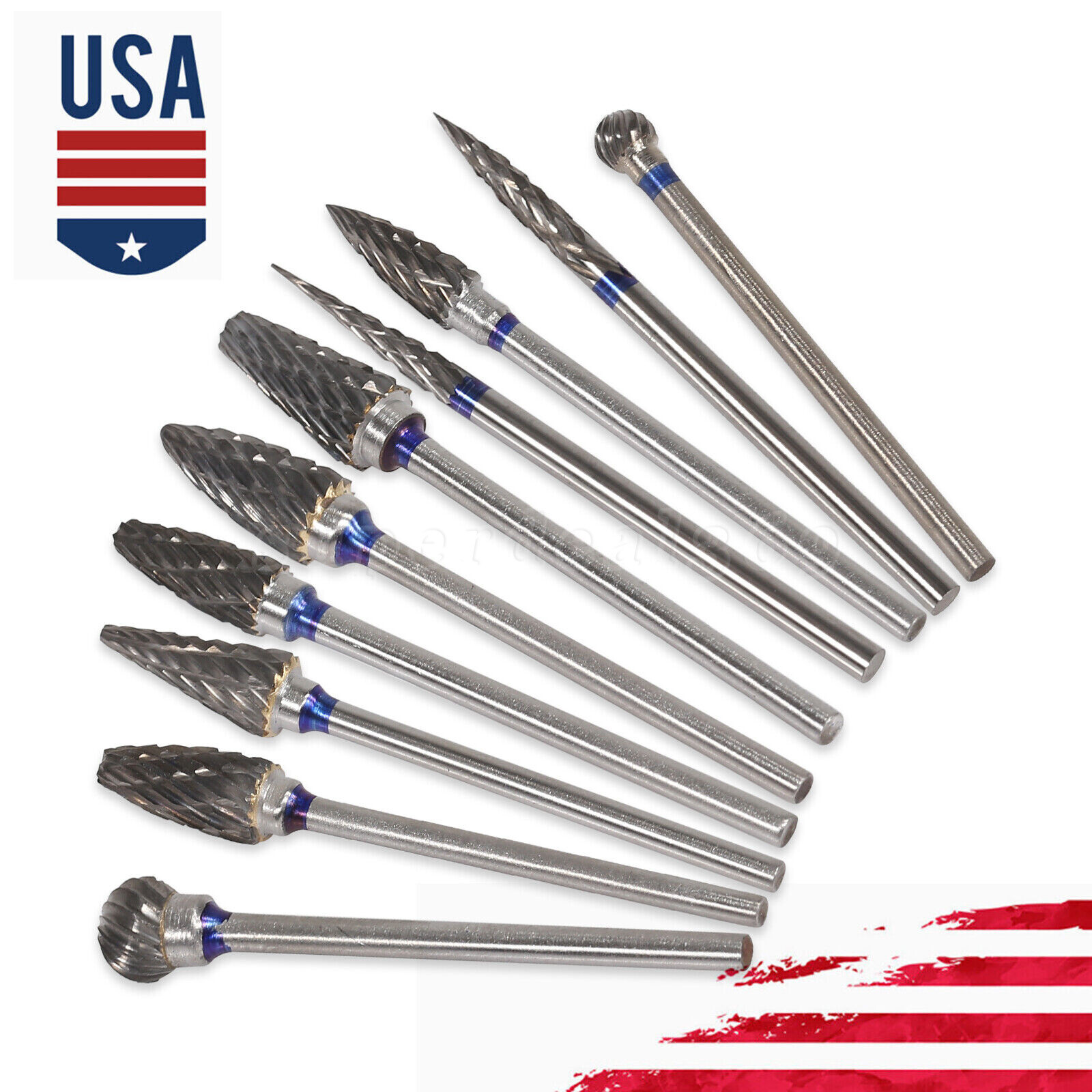 10Pcs/Set Dental The Original Bur Diamond Tooth Drill Bit Set Assorted ...