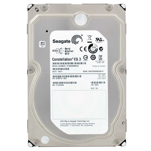 Disque Dur Seagate ES.3 4TO ST4000NM0023 7200T/min 128Mo Cache SAS 3,5" Pouces