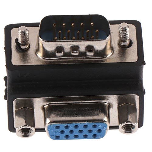 90 Degree Right Angled VGA Male To Female Extension Extender Video Adapter D _mo - Photo 9/12