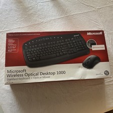 Microsoft Wireless Optical Desktop 1000 Standard Keyboard Optical Mouse New