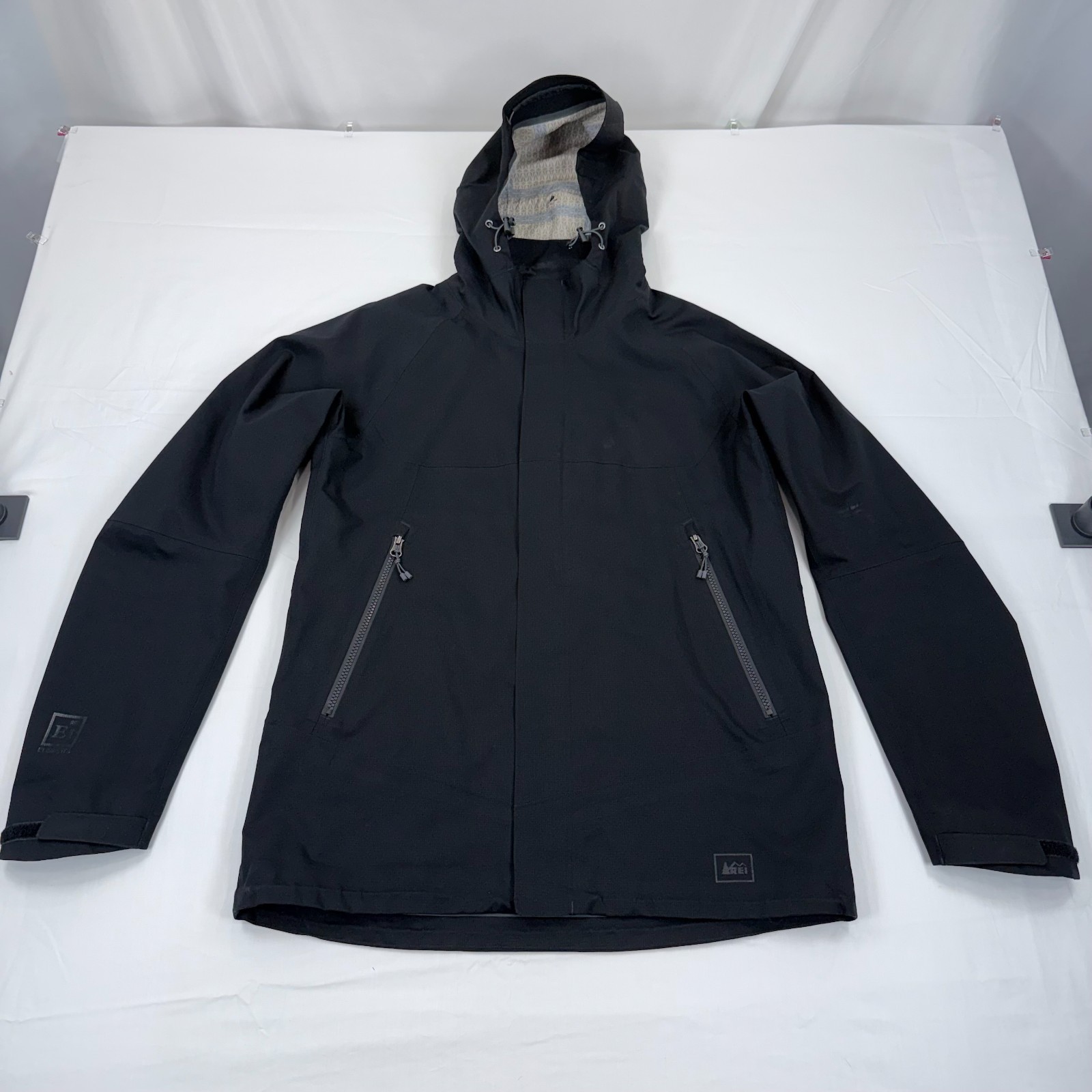 REI Elements E1 Rain Jacket Full Zip Waterproof M… - image 1