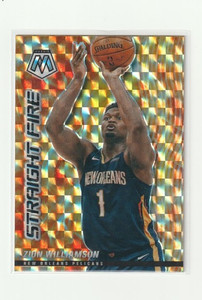 2020-21 Panini Mosaic - Straight Fire Zion Williamson #10 Prizm