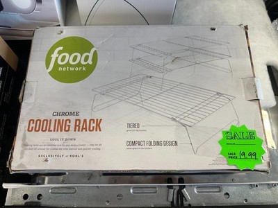 Food Network 3 Piece Chrome Cooling Rack - 3 Tier - New in Box