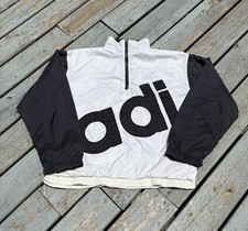 VINTAGE ADIDAS 90s ALL OVER PRINT BIG LOGO WINDBREAKER JACKET FULL ZIP