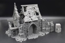 Tabletop Terrain Fantasy Temple Monastery Chapel Church Ruin Dnd RPG Wargame Ski