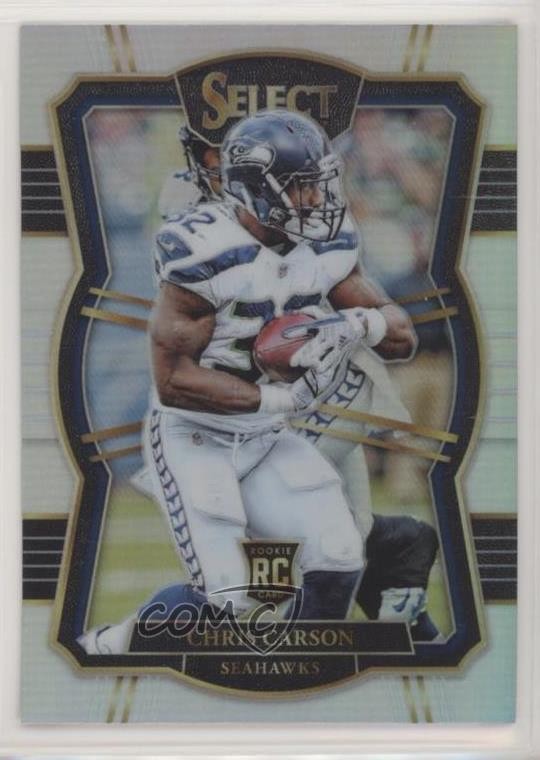 2017 Panini Select Premier Level Silver Prizm Chris Carson #192 0a3