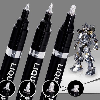 COORIART 3PK Liquid Chrome Markers - Permanent Mirror Chrome Pens, Chrome Paint