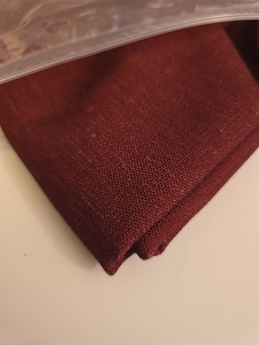 Isaenne Linen Tablecloth 55"x55" Burgundy - Picture 4 of 4