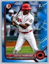 Justice Thompson 2022 Bowman #BP-59 1st Bowman Blue /150