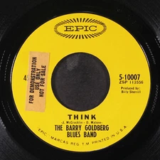 BARRY GOLDBERG BLUES BAND: think / blowing my mind EPIC 7" Single 45 RPM