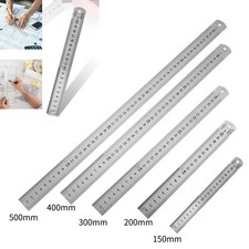 Double Sided Metal Ruler Stainless Steel- 30cm-20cm-15cm 12" 8" 6" Inches Choose
