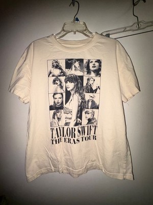 Taylor Swift The Eras Tour Womens T-Shirt  Medium Cream Official Merch