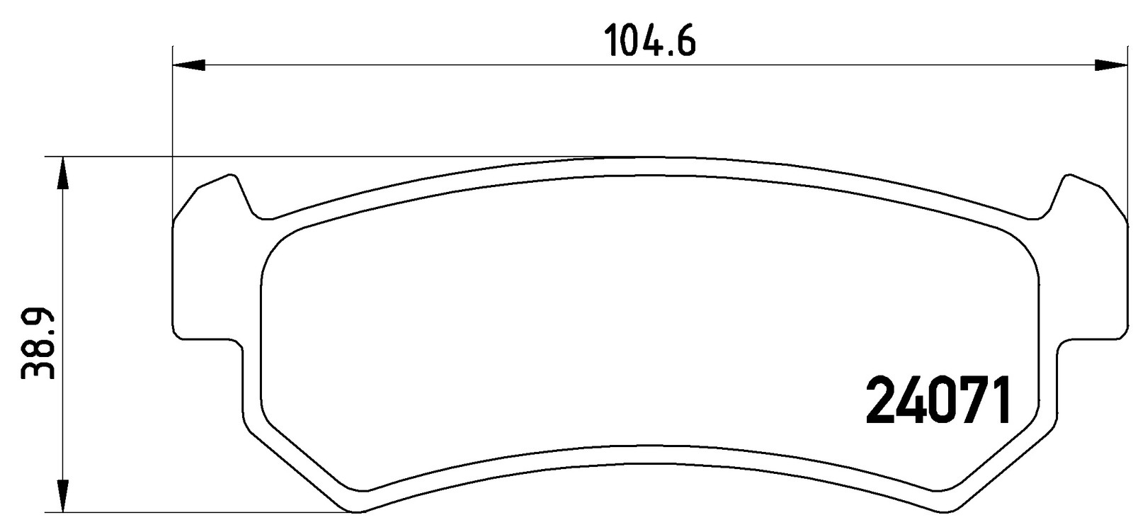 Brembo Bremsbeläge hinten (Satz) [Hersteller-Nr. P10001] für Daewoo, Chevrolet - Bild 5