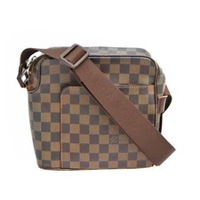 Louis Vuitton Olaf PM Shoulder Bag N41442 Damier Ebene Brown Dust Bag #KN1140