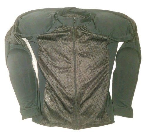 Wicked Stock Biker Protective Mesh Shirt Mens Medium Black Full Zip Padded