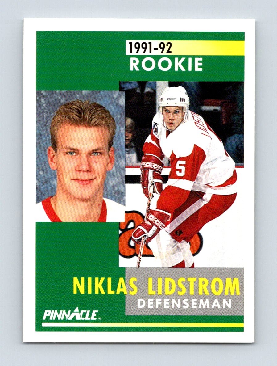 1991-92 Pinnacle French #320 Nicklas Lidstrom Detroit Red Wings Rookie