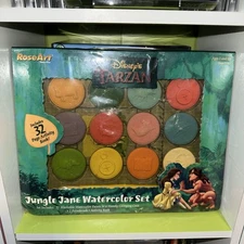 Vintage 1999 Roseart Disney’s Tarzan Jungle Jane Watercolor Set New Disney Rare