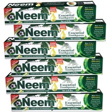 NEEM ESSENTIAL TOOTHPASTE NEW 5 in 1 Formula 6 Pack 6.5 Ounce Pack of 6