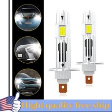 2x H1 200W Bright Super LED Headlight Fog Driving DRL Bulbs Kit 6500K White EOOK